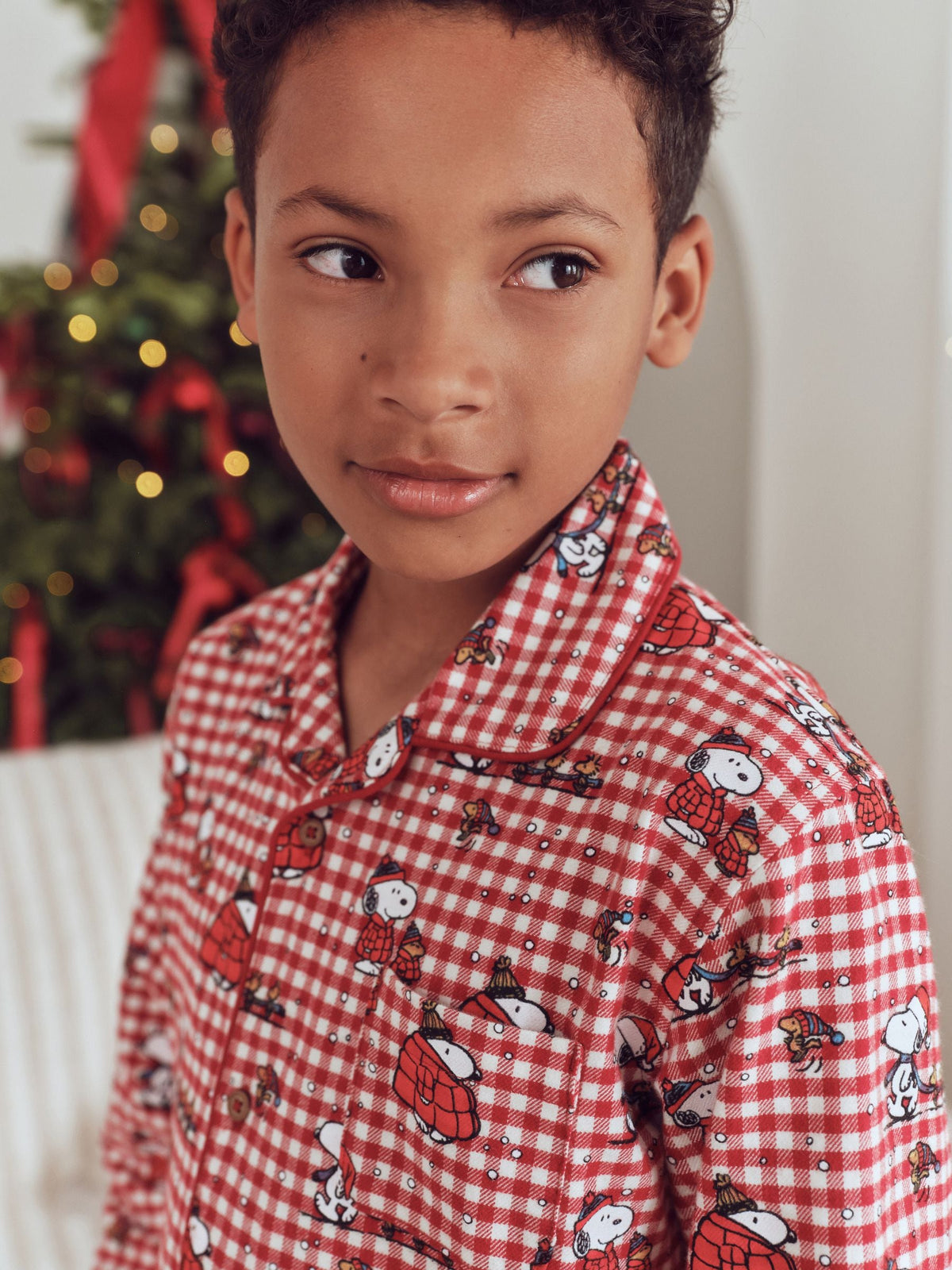 Red/White Check Snoopy Family Matching Pyjamas Set (9mths-16yrs) - image 6