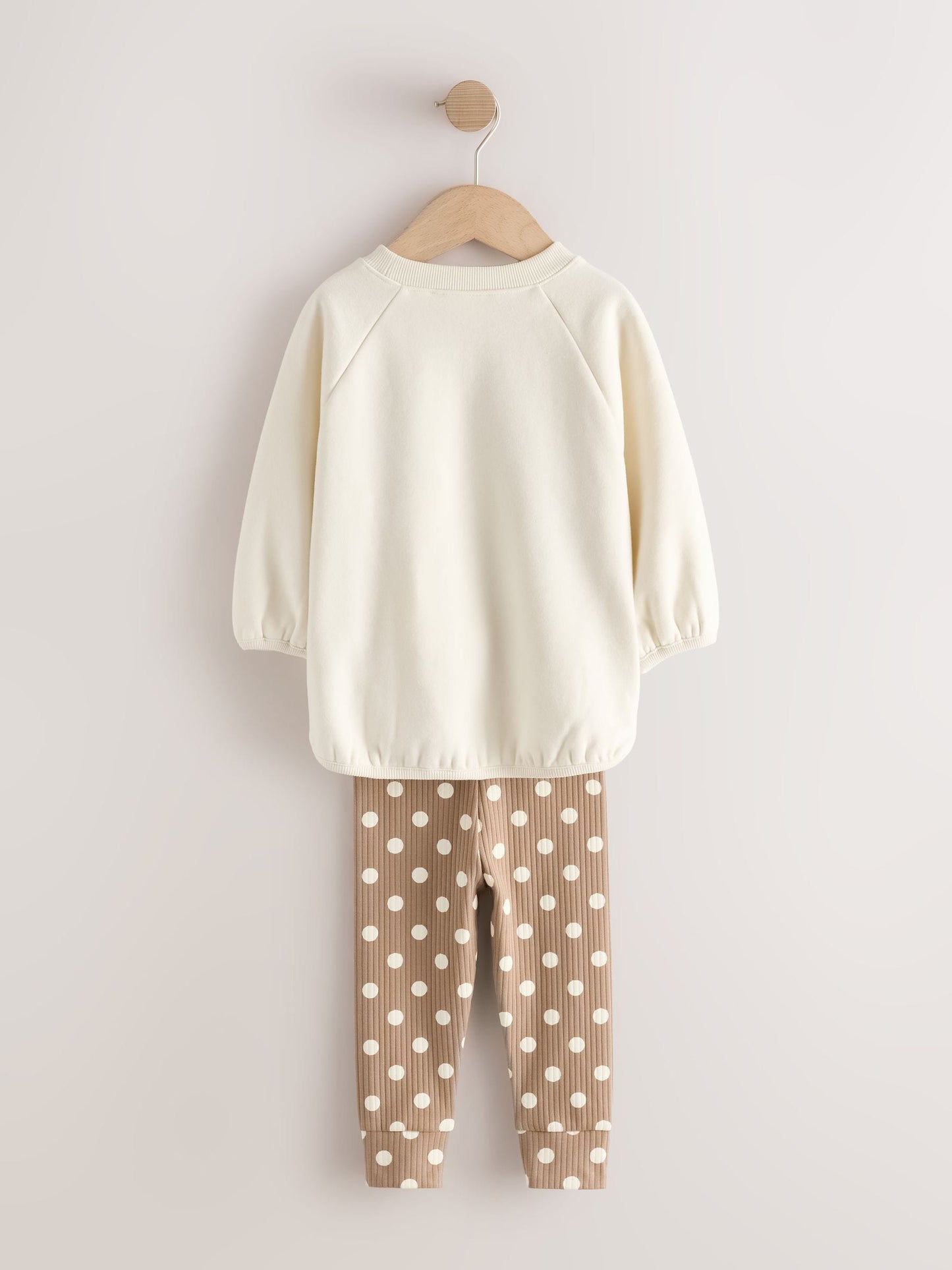 Dsiney Kidz - Cream Spot Sweatshirt and Leggings Set (3mths-7yrs) image 3