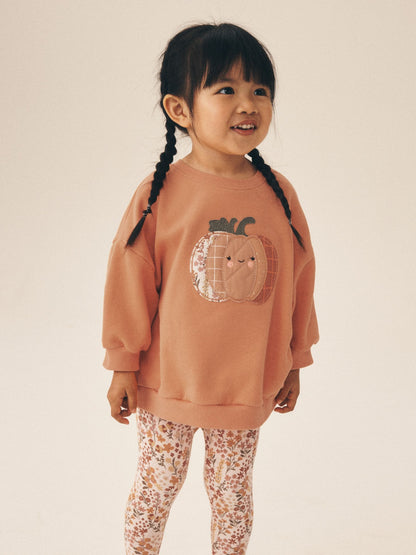 Orange Pumpkin Sweatshirt and Leggings Set (3mths-7yrs) image 1