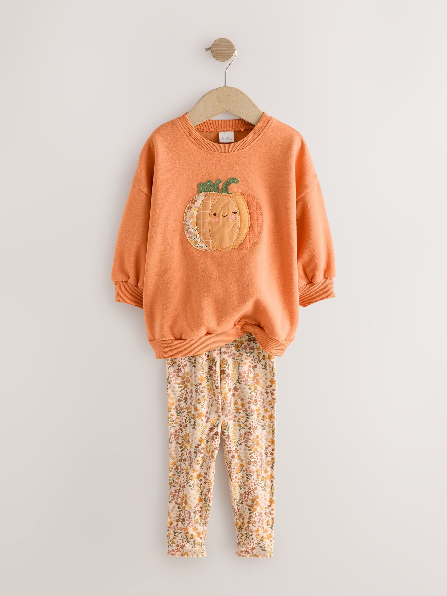 Orange Pumpkin Sweatshirt and Leggings Set (3mths-7yrs) image 5