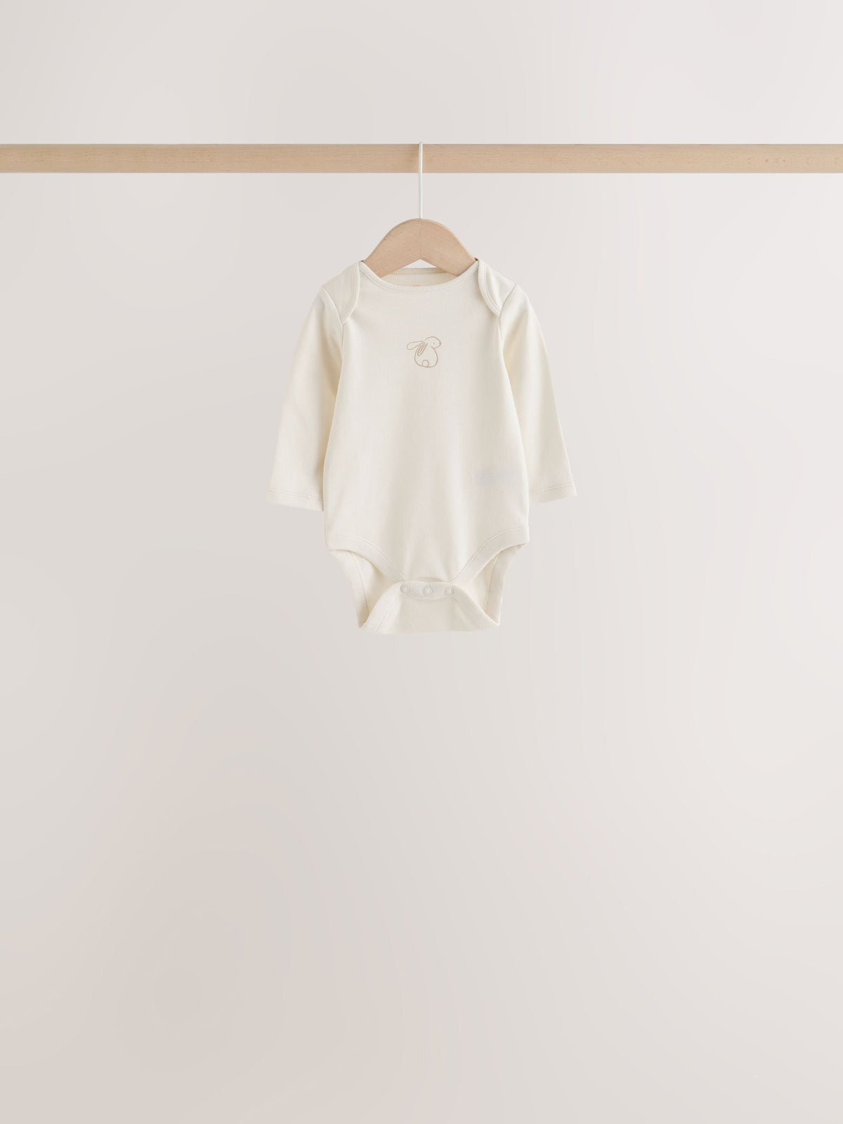 Neutral Bunny Long Sleeve Baby Bodysuits 5 Pack - image 6