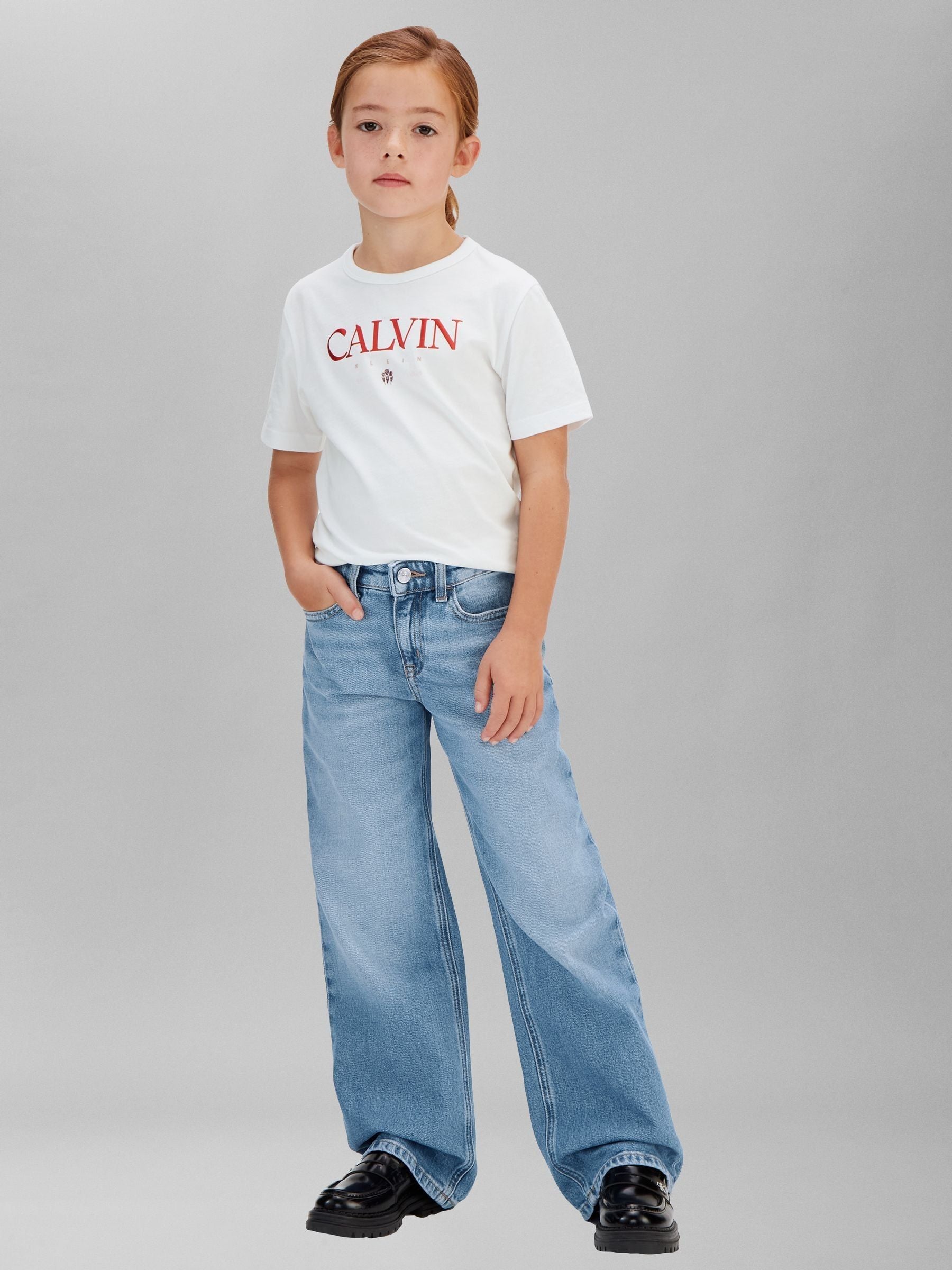 Dsiney Kidz - Calvin Klein Blue High Rise Wide Leg Jeans image 1