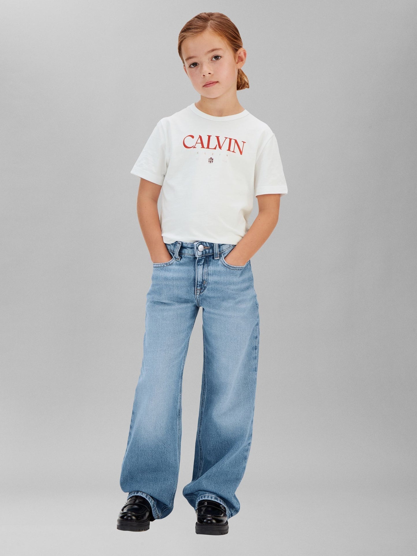 Dsiney Kidz - Calvin Klein Blue High Rise Wide Leg Jeans image 2