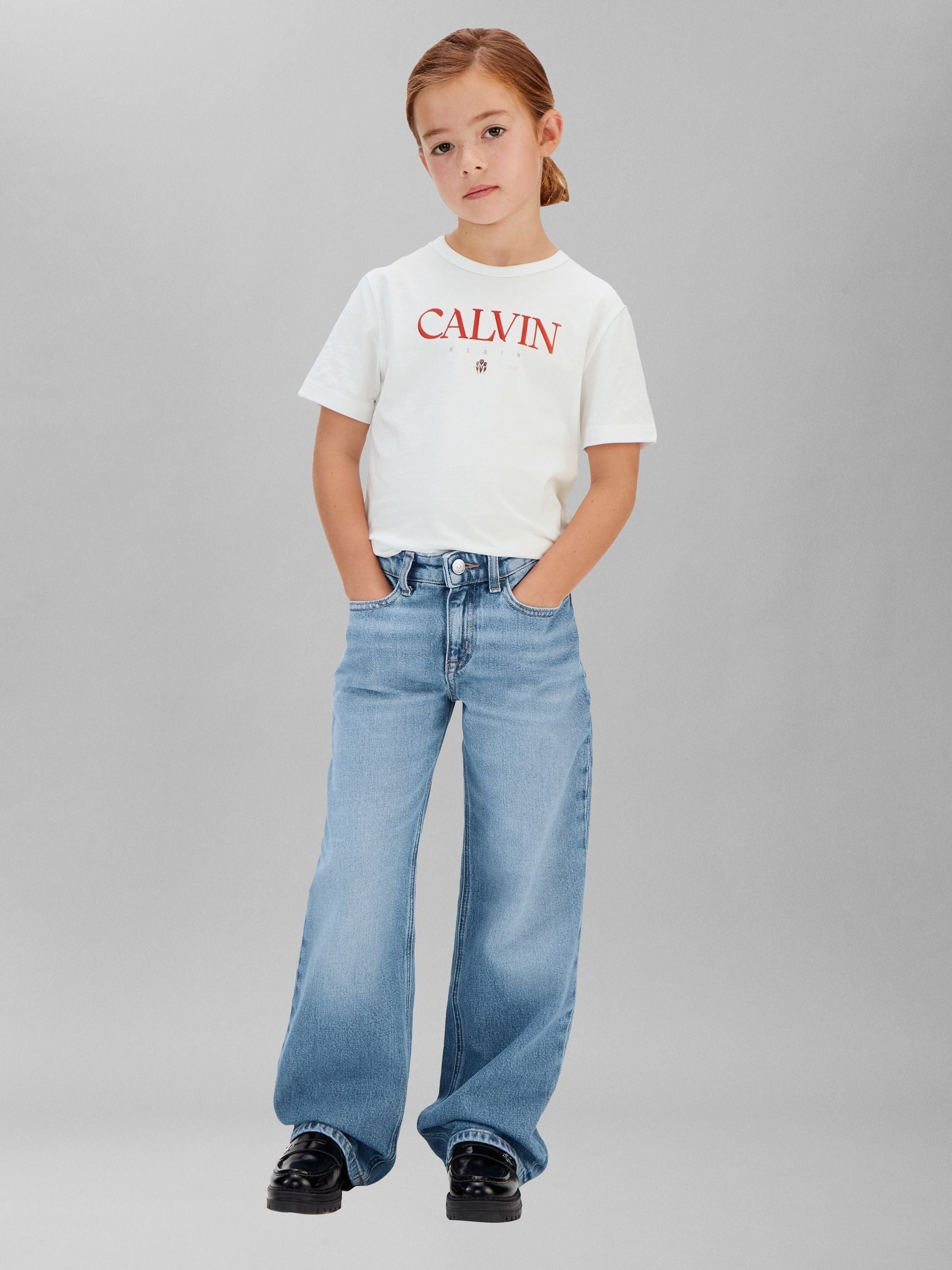 Dsiney Kidz - Calvin Klein Blue High Rise Wide Leg Jeans image 2