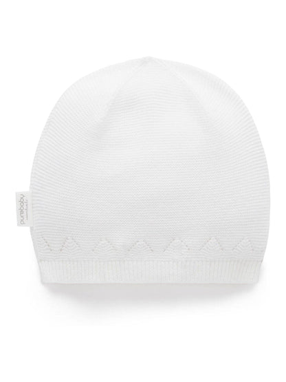 Purebaby White Layette Beanie image 1