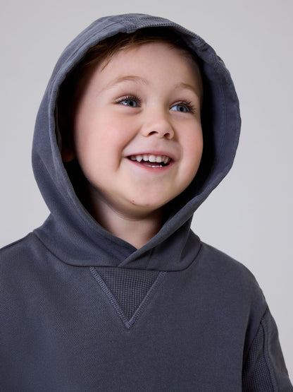 Dsiney Kidz - smALLSAINTS Charcoal Grey Washed Pullover Hoodie image 4