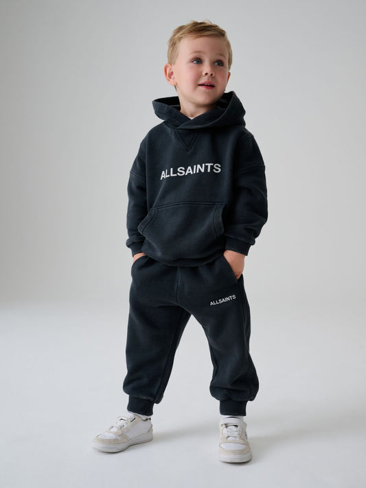 Dsiney Kidz - smALLSAINTS Black Cut and Sew Panel Younger Hoodie and Joggers Set image 1