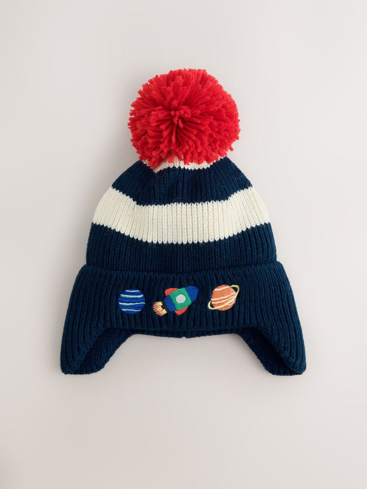 Dsiney Kidz - Navy/Stripe/Space Embroidered Pom Beanie (3mths-16yrs) image 1