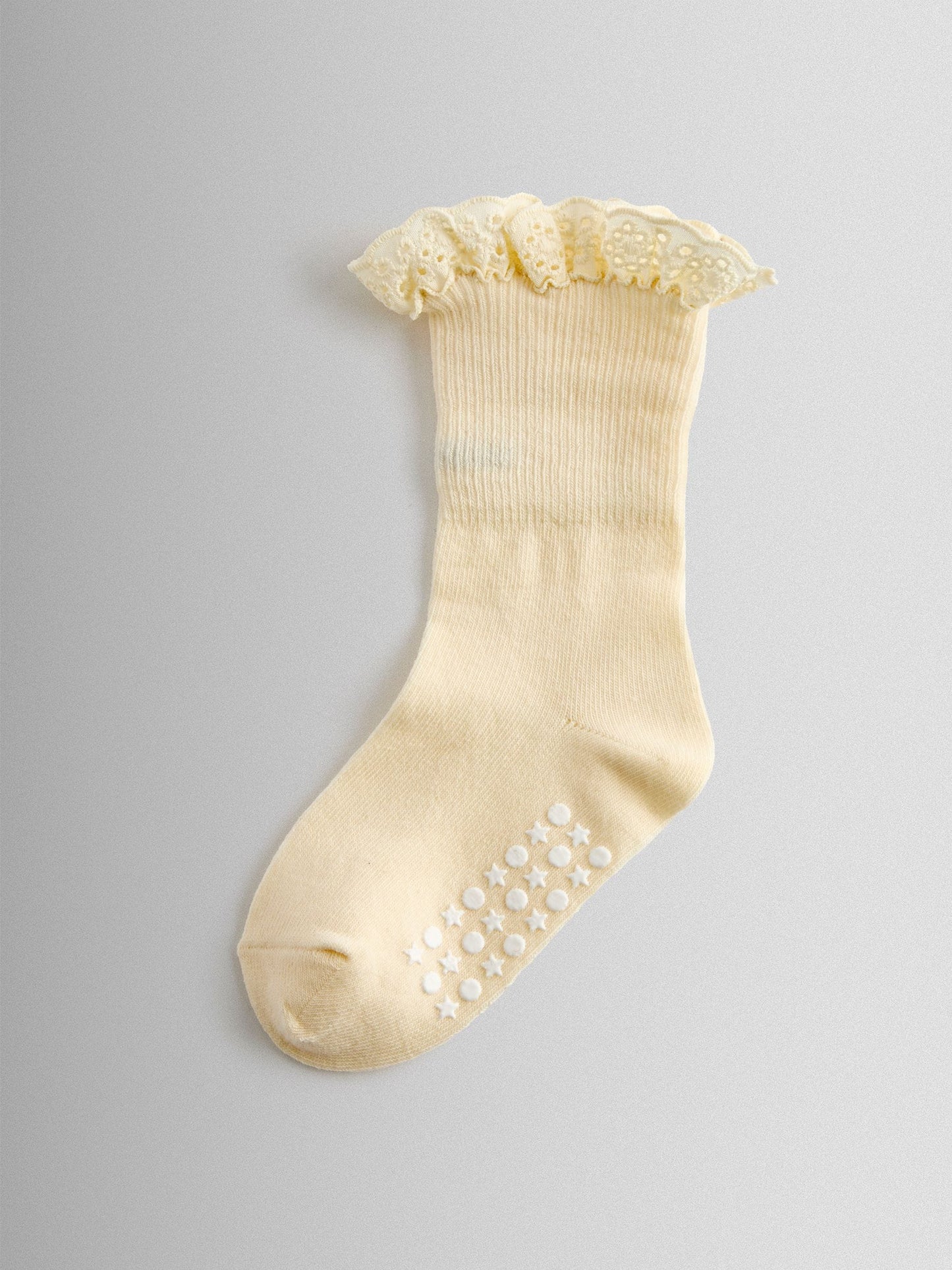 JoJo Maman Bébé Cream 5-Pack Frill Socks image 3