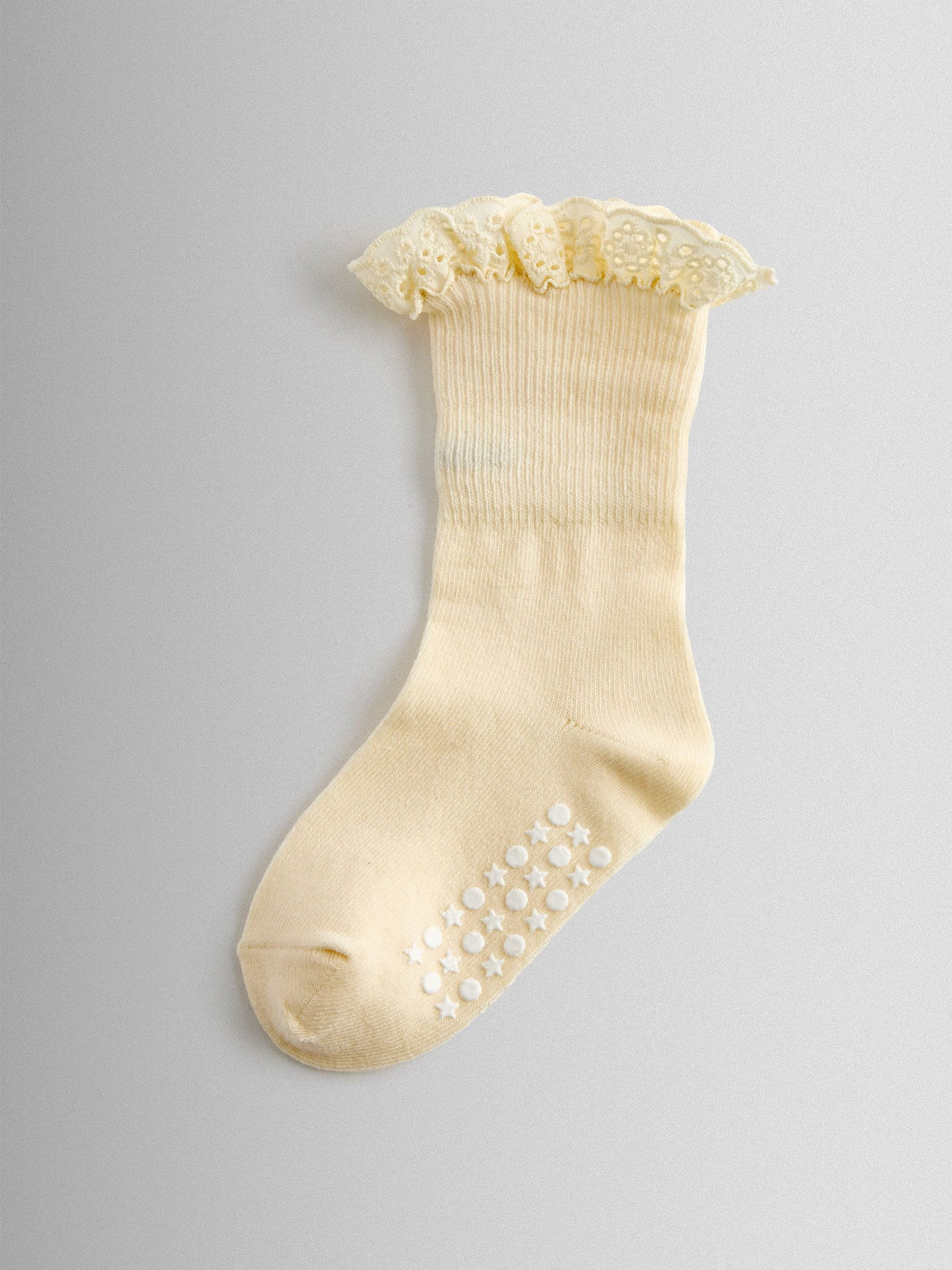 JoJo Maman Bébé Cream 5-Pack Frill Socks image 3