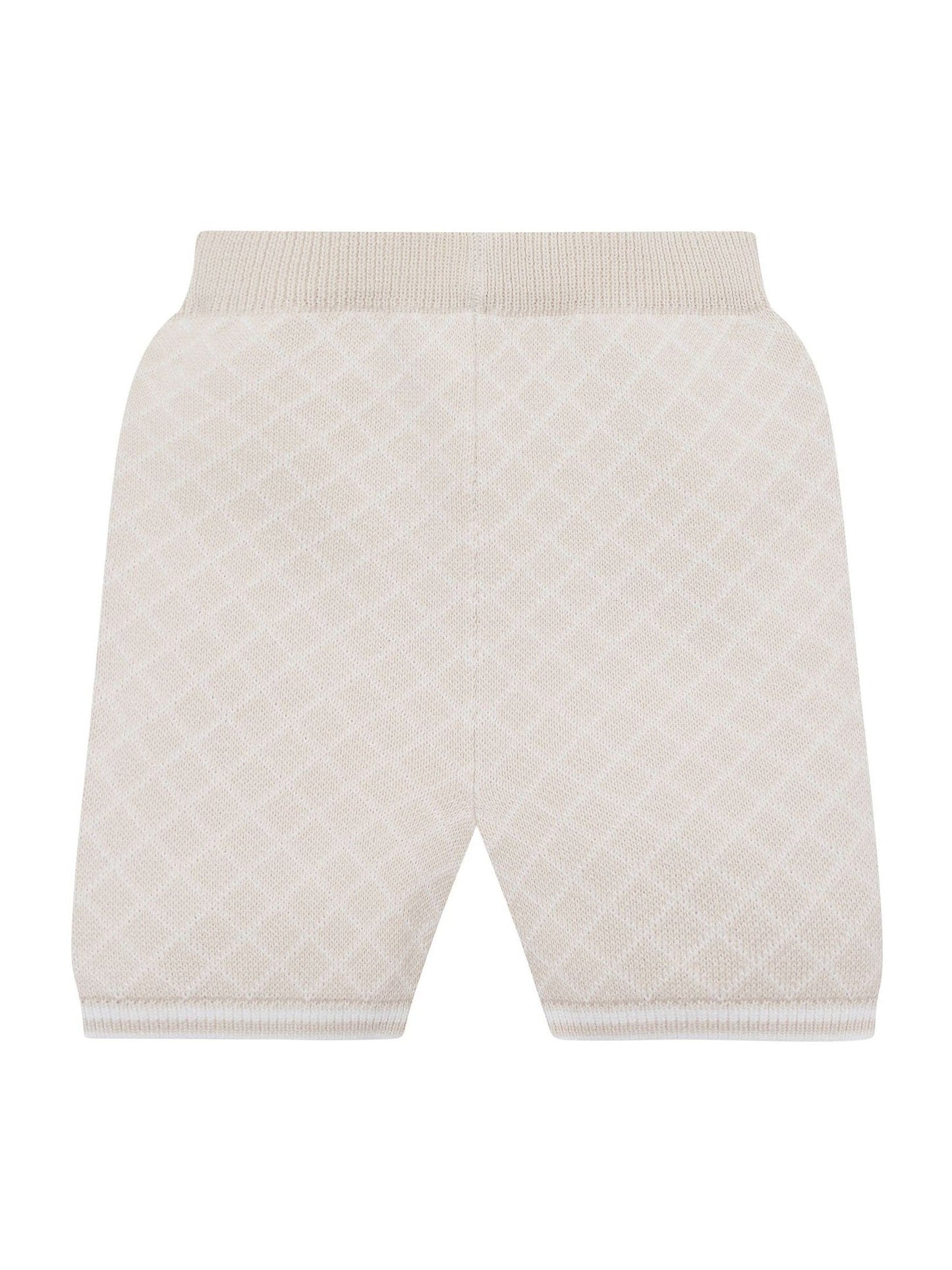 Emile Et Rose Natural Lennox Knitted Top And Shorts Set 2 Piece With Bear Motif image 5