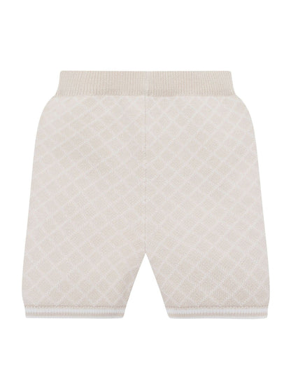 Emile Et Rose Natural Lennox Knitted Top And Shorts Set 2 Piece With Bear Motif image 5