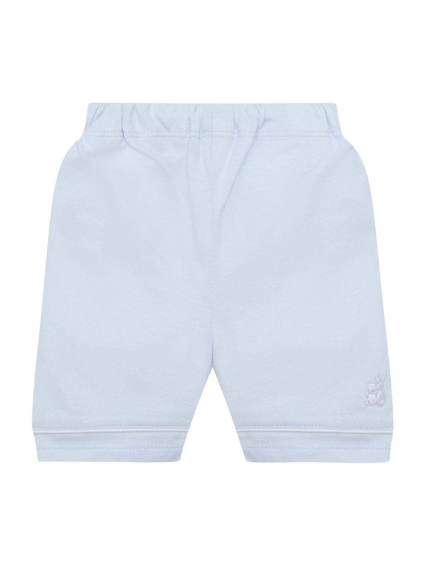 Emile Et Rose Blue Liam Top & Shorts Set 2 Piece With Zig-Zag Embroidery Pleats & Collar image 5