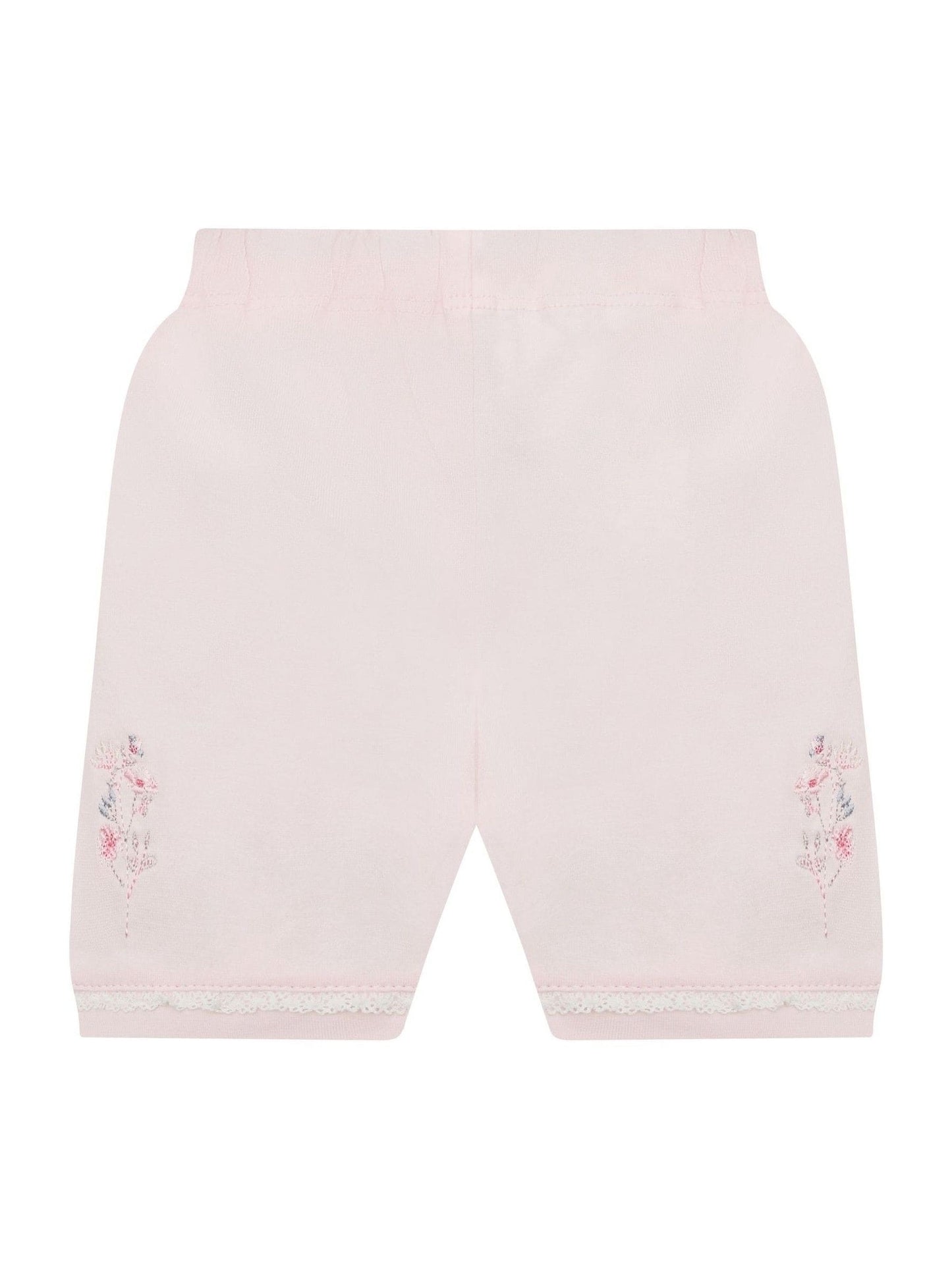 Emile Et Rose Pink Libby - With Inset Embroidered & Lace Panel Top & Shorts 2 Piece image 4