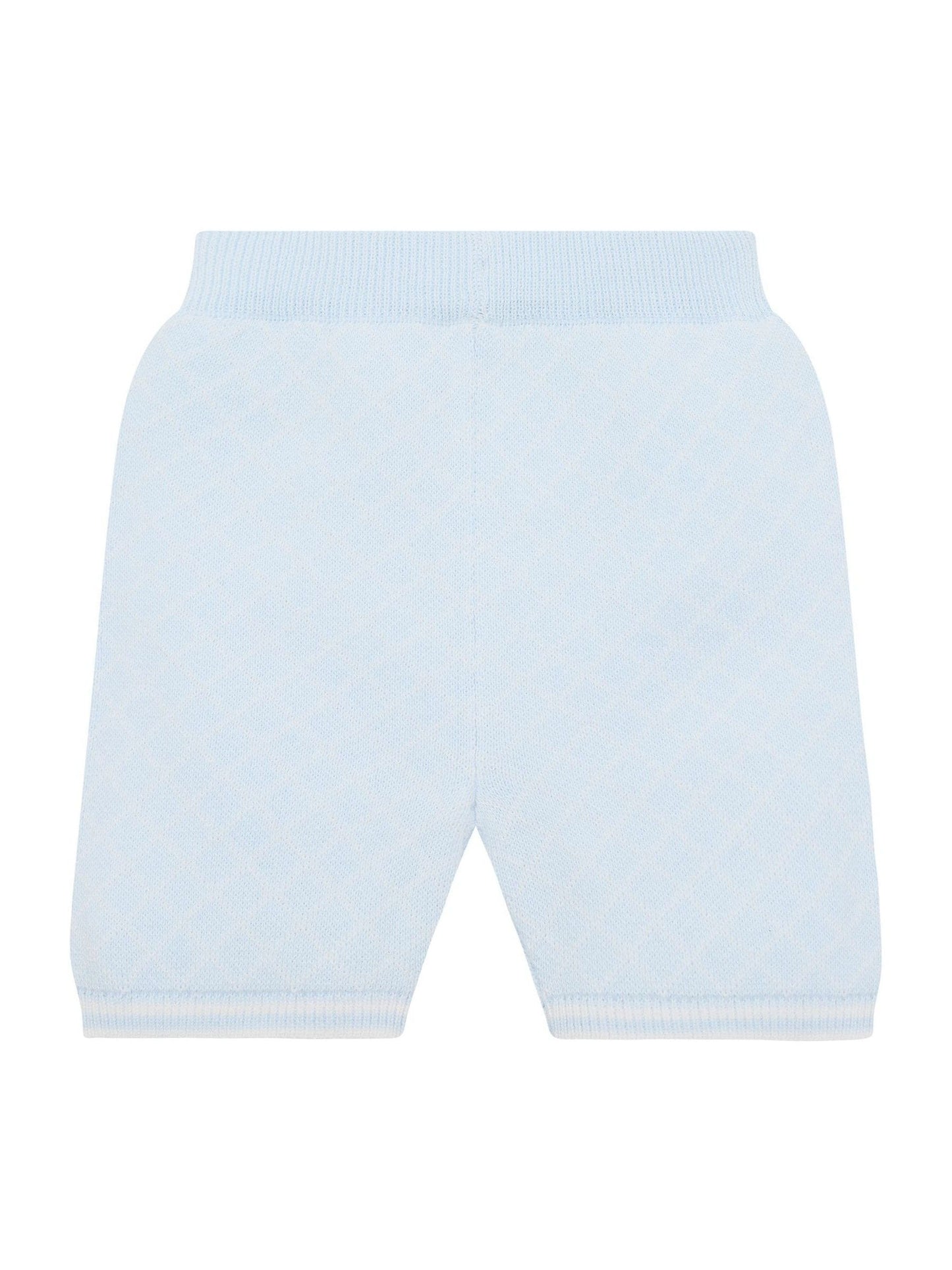 Emile Et Rose Blue Lennox Knitted Top And Shorts Set 2 Piece With Bear Motif image 5