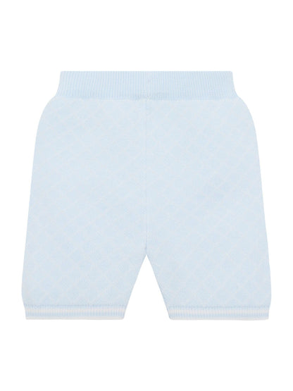 Emile Et Rose Blue Lennox Knitted Top And Shorts Set 2 Piece With Bear Motif image 5