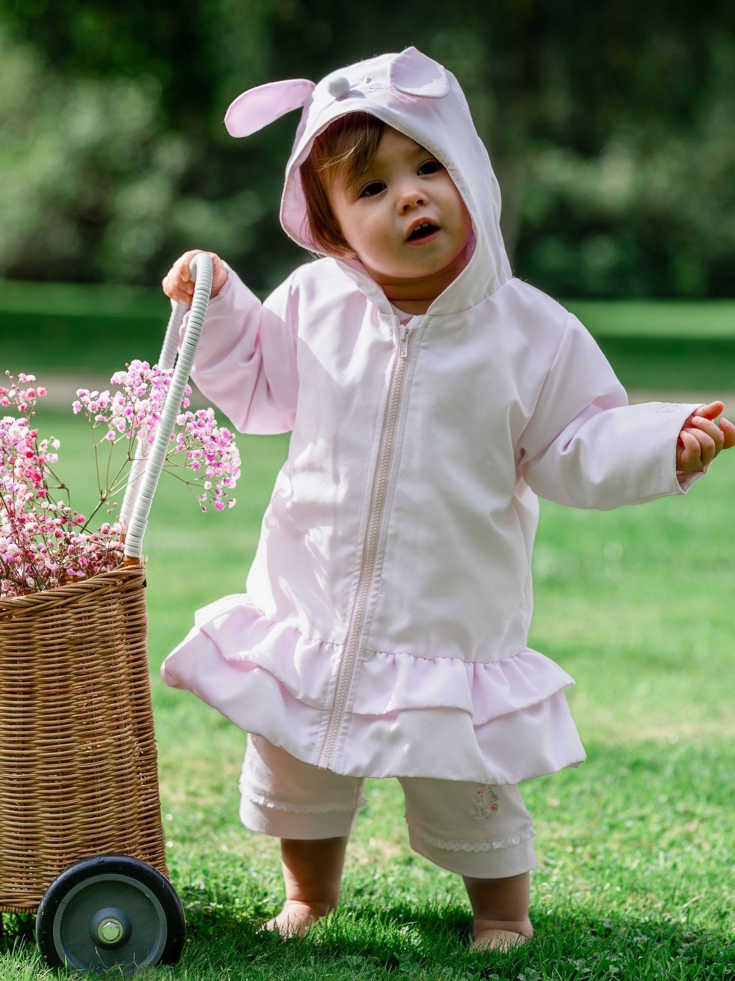 Dsiney Kidz - Emile Et Rose Lena Pink Showerproof Bunny Hood Jacket image 1