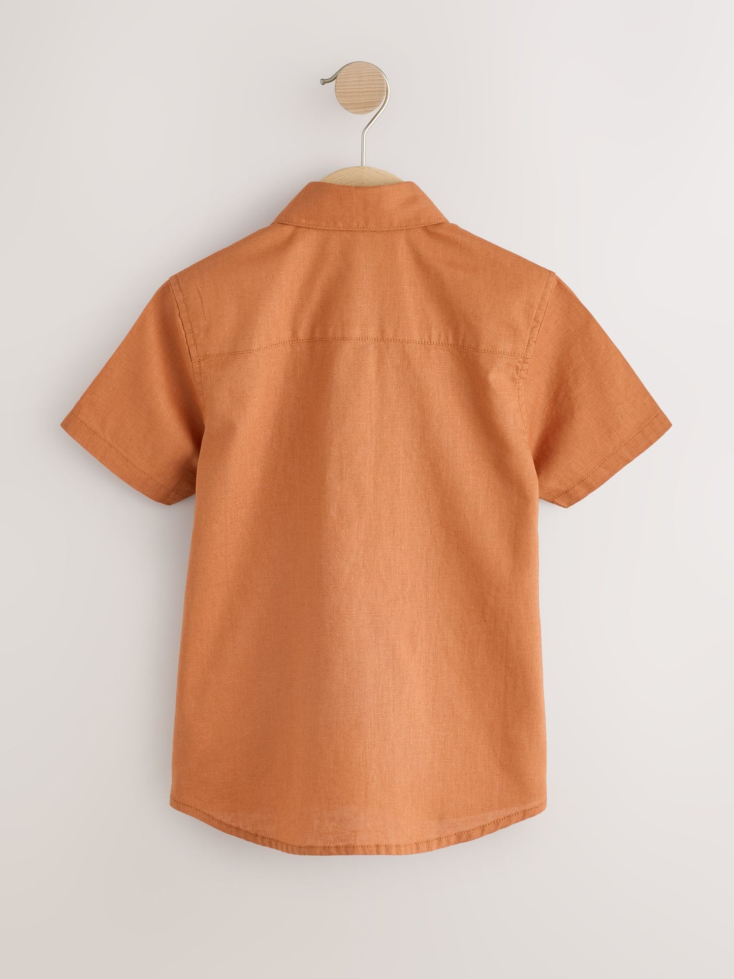 Dsiney Kidz - Tan Brown Short Sleeve Linen Blend Shirt (3-16yrs) image 2