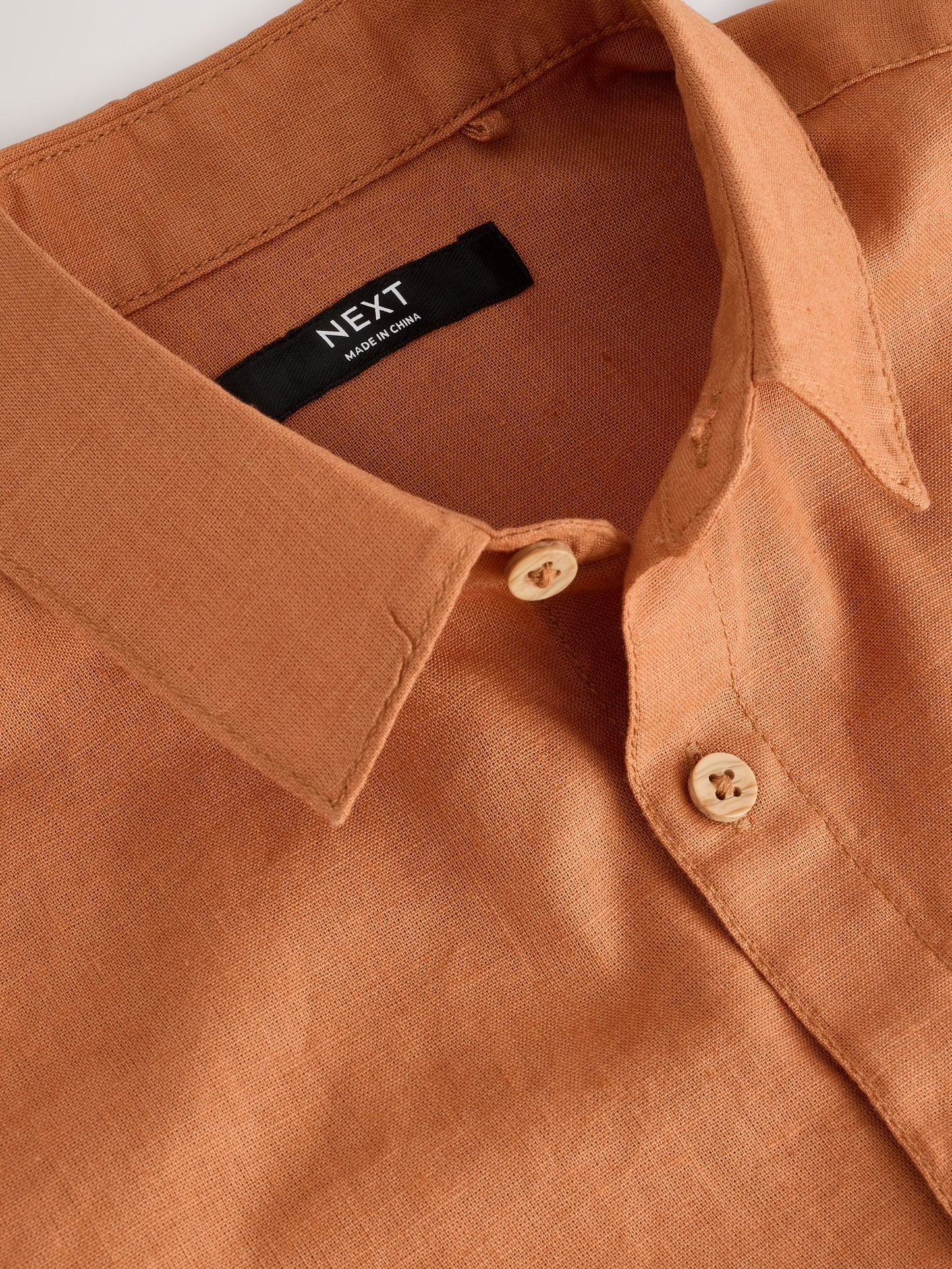 Dsiney Kidz - Tan Brown Short Sleeve Linen Blend Shirt (3-16yrs) image 3