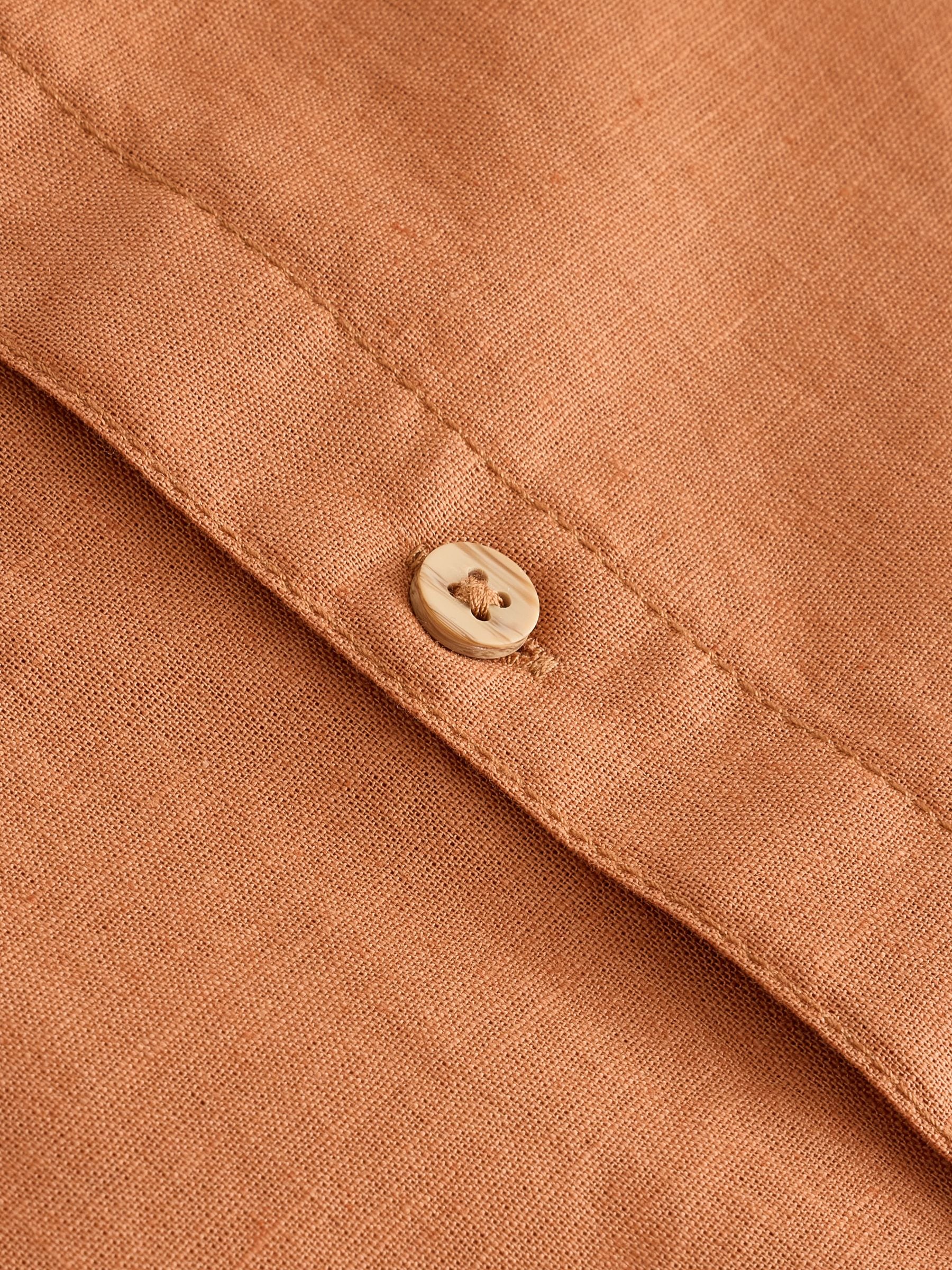 Dsiney Kidz - Tan Brown Short Sleeve Linen Blend Shirt (3-16yrs) image 4