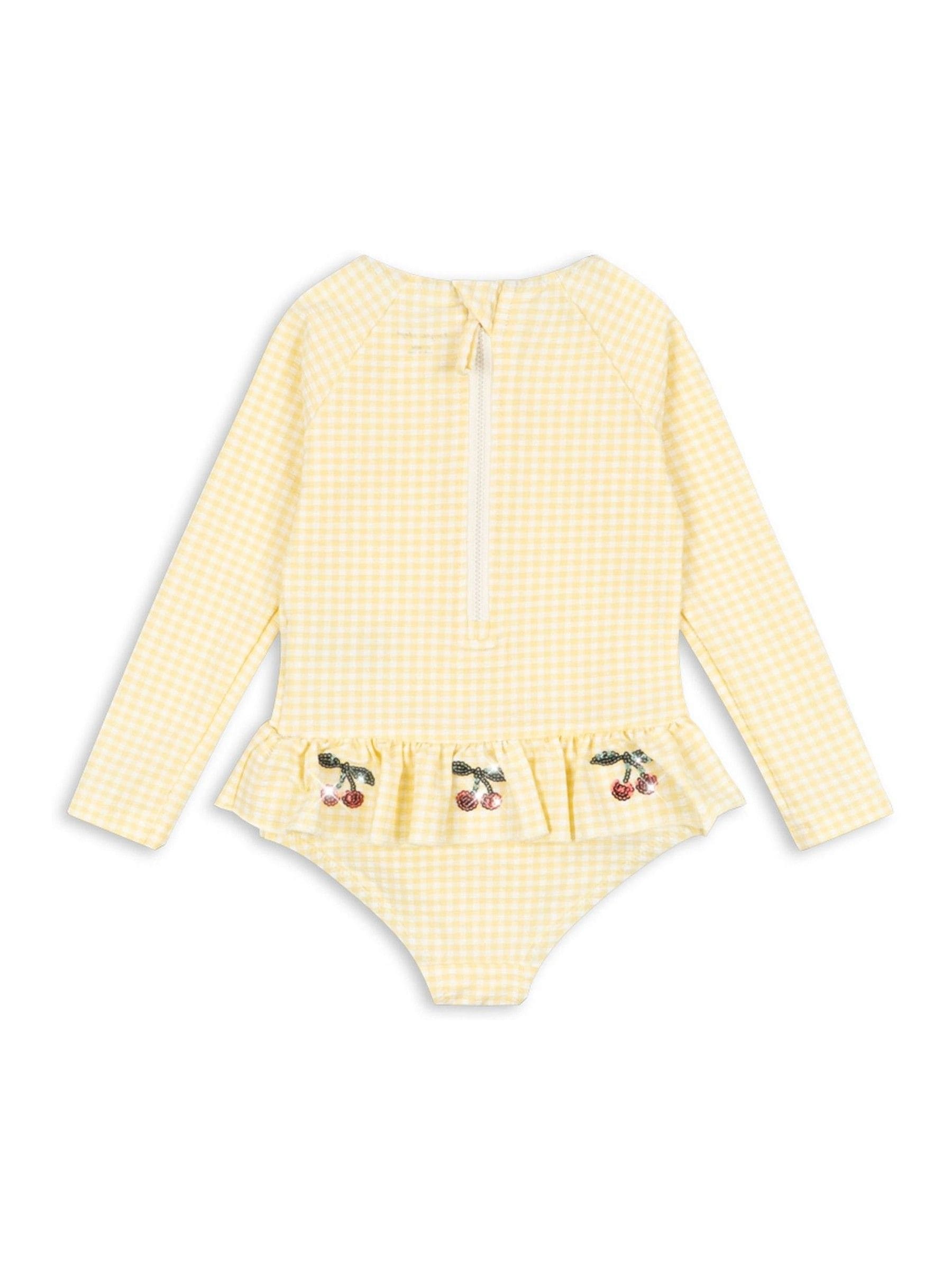 Konges Sløjd Yellow Etta Long Sleeve Swimsuit image 2