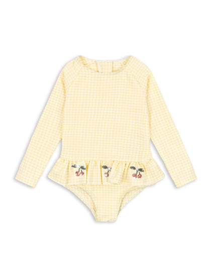 Konges Sløjd Yellow Etta Long Sleeve Swimsuit image 1