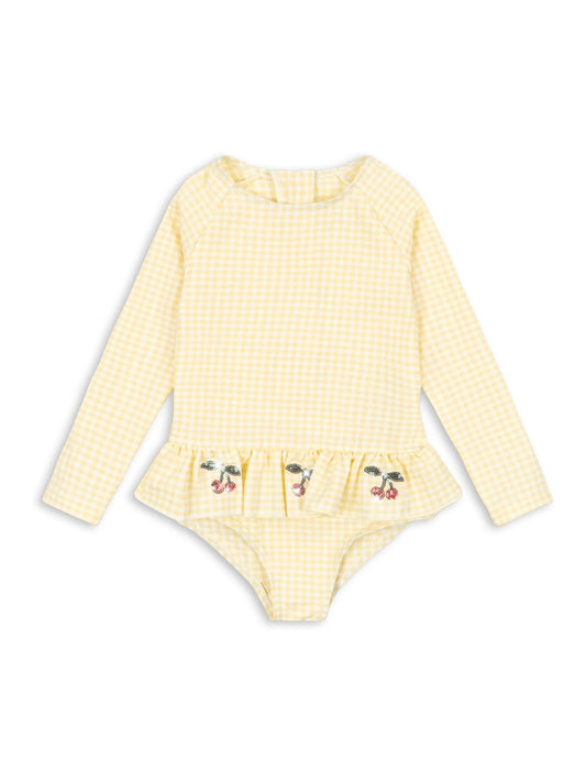 Konges Sløjd Yellow Etta Long Sleeve Swimsuit image 1