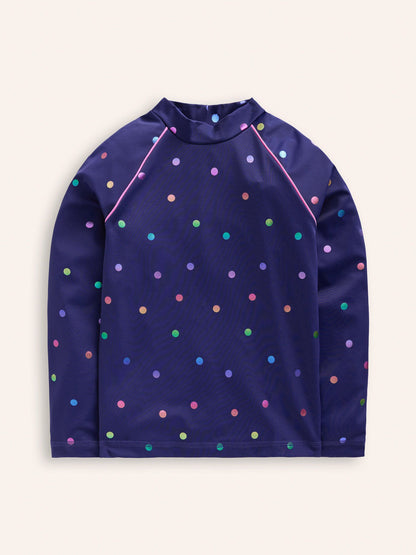 Boden Blue Sun Safe Patterned Rash Vest image 1