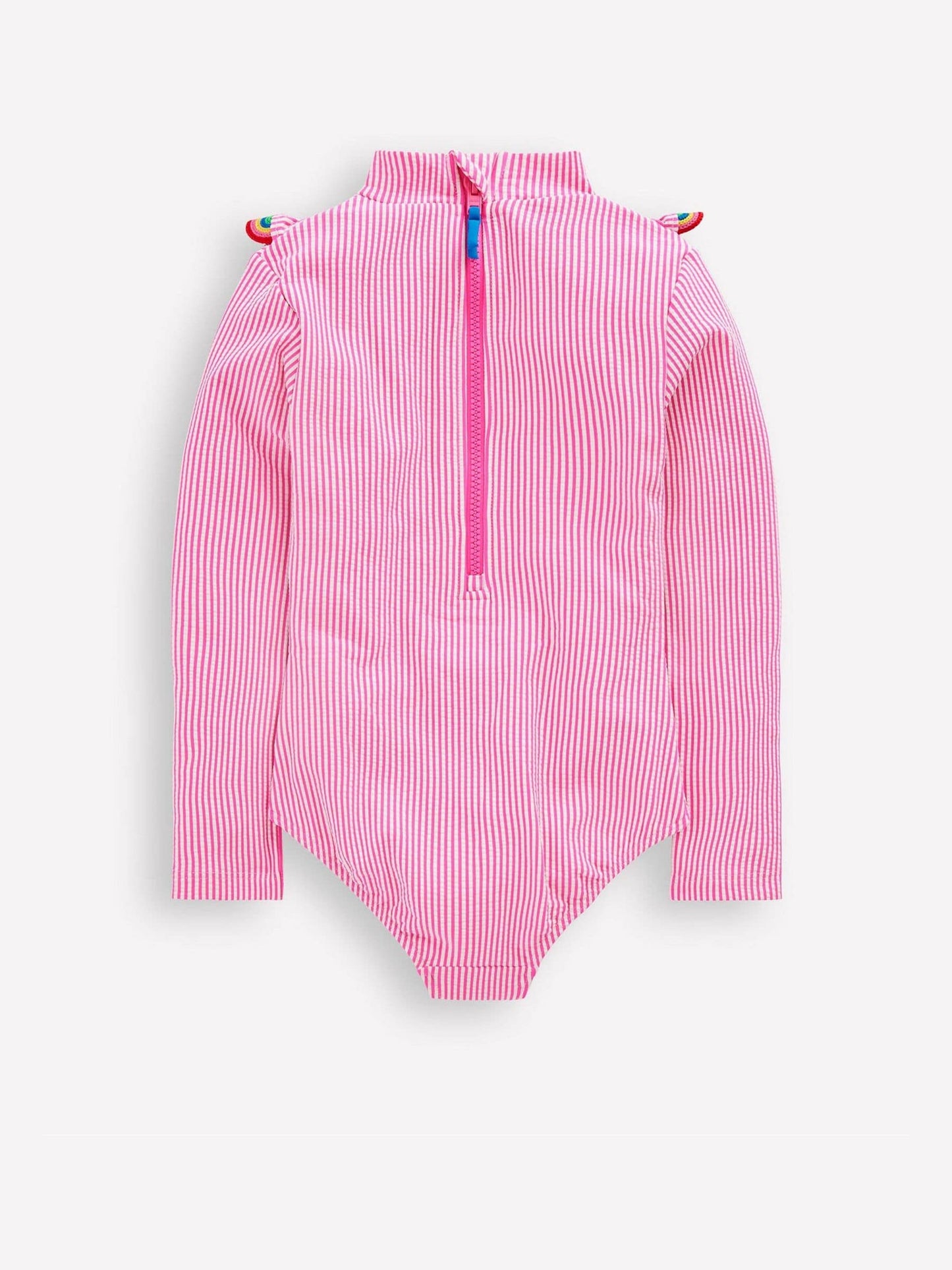 Boden Pink Long Sleeve Frill Swimsuit image 2
