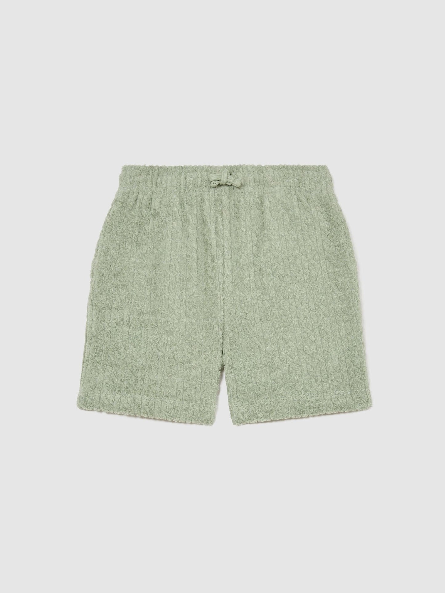 Reiss Green Tide 3-9 yrs Towelling Drawstring Shorts image 1