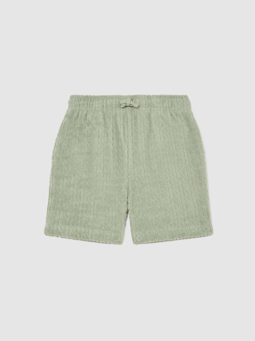 Reiss Green Tide 3-9 yrs Towelling Drawstring Shorts image 1