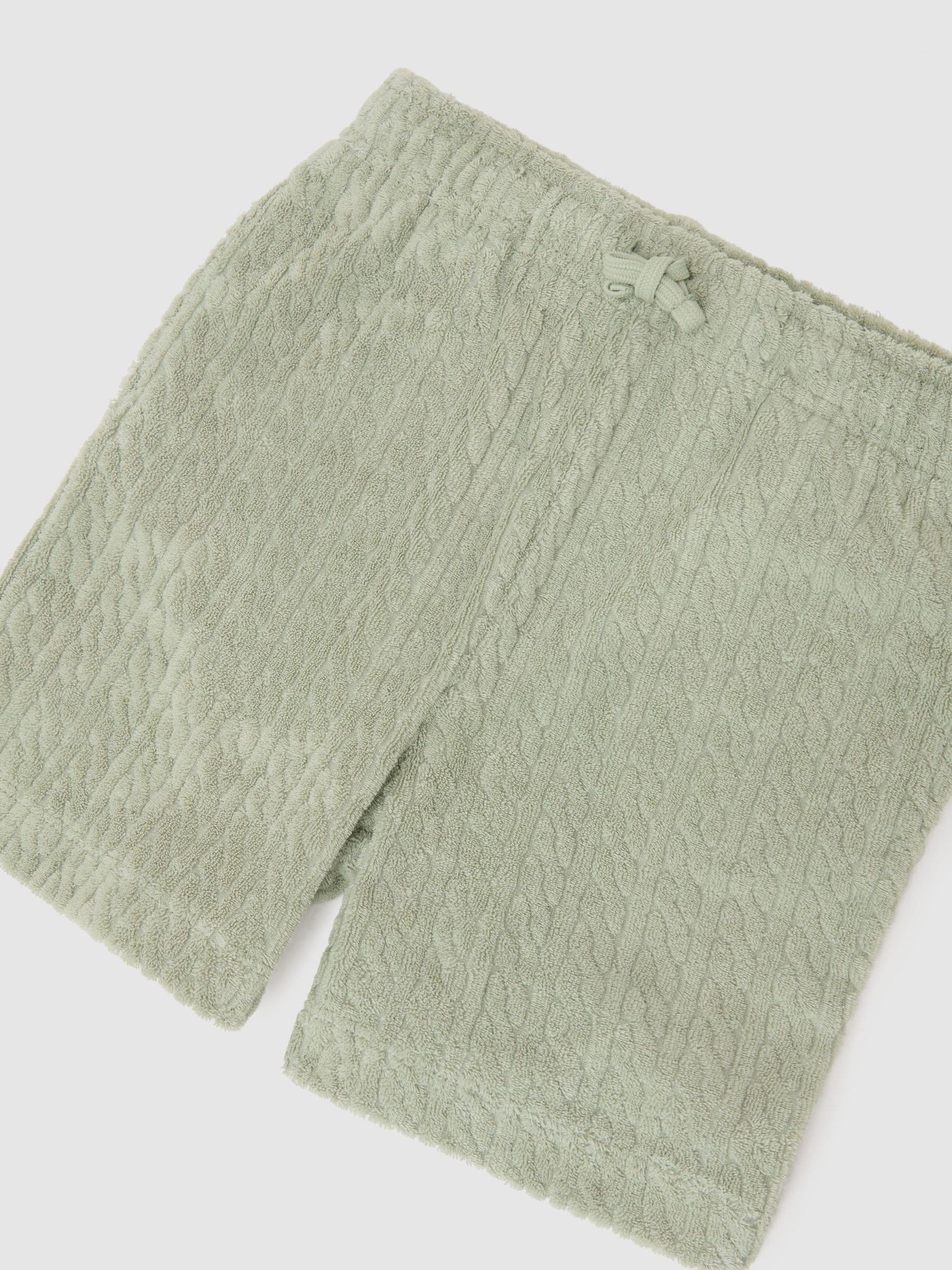 Reiss Green Tide 3-9 yrs Towelling Drawstring Shorts image 3