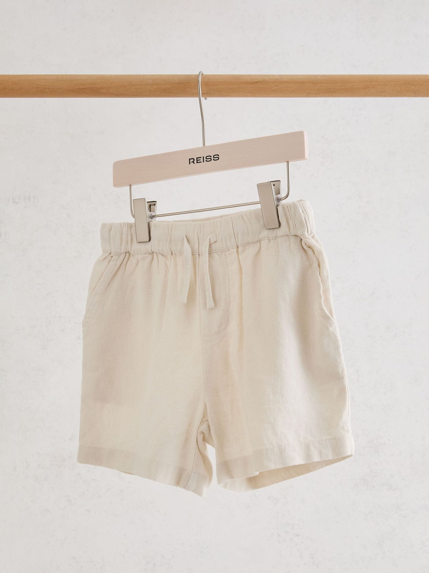 Dsiney Kidz - Reiss Natural Fraser 3-9 yrs Linen-Blend Drawstring Shorts image 1