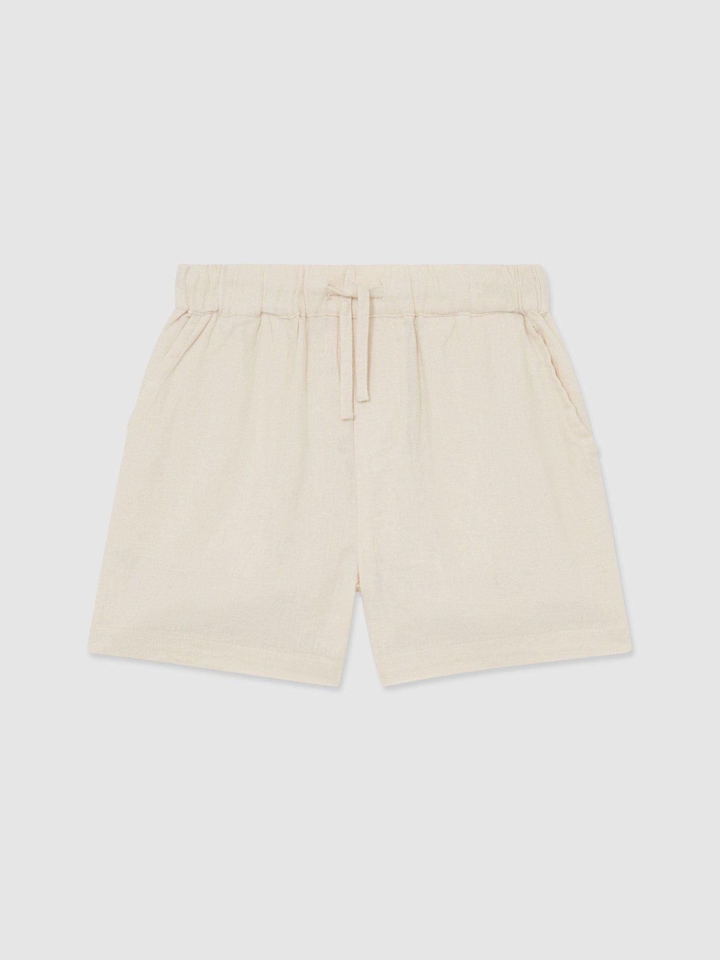 Dsiney Kidz - Reiss Natural Fraser 3-9 yrs Linen-Blend Drawstring Shorts image 2