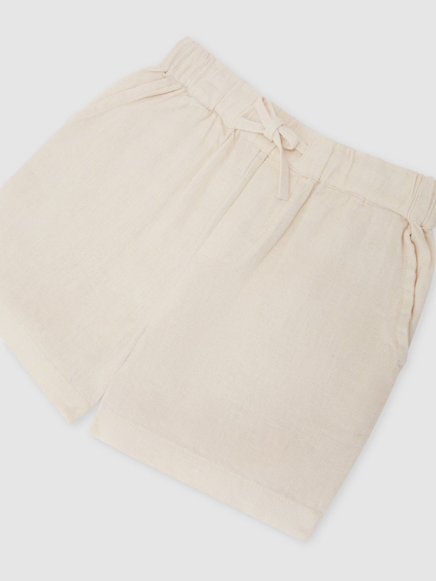 Dsiney Kidz - Reiss Natural Fraser 3-9 yrs Linen-Blend Drawstring Shorts image 3