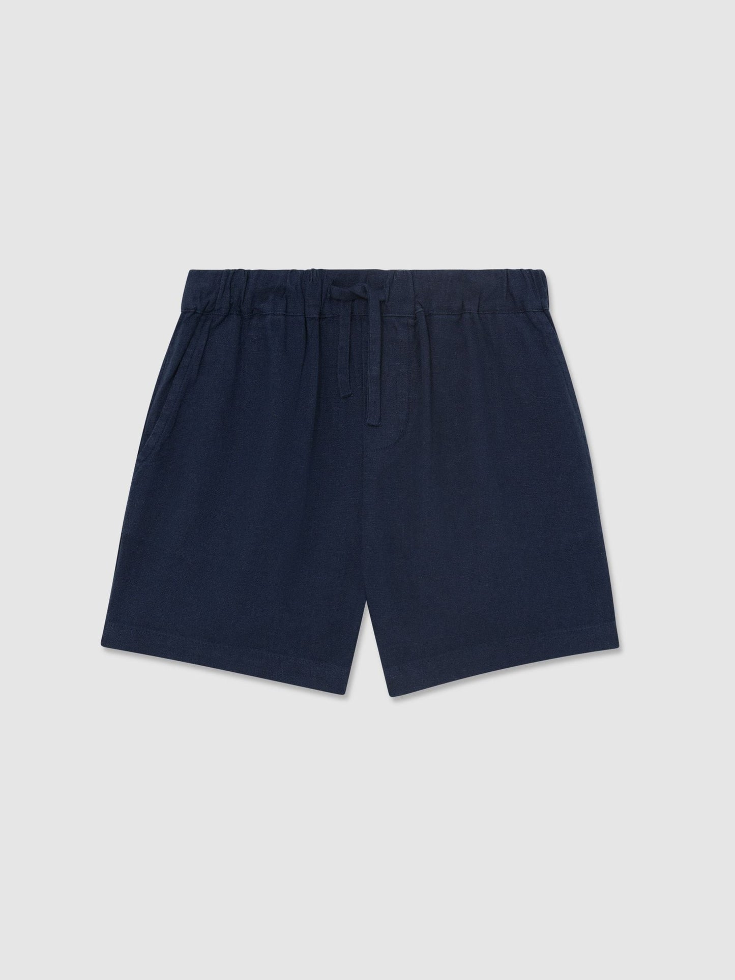 Dsiney Kidz - Reiss Blue Fraser 3-9 yrs Linen-Blend Drawstring Shorts image 1