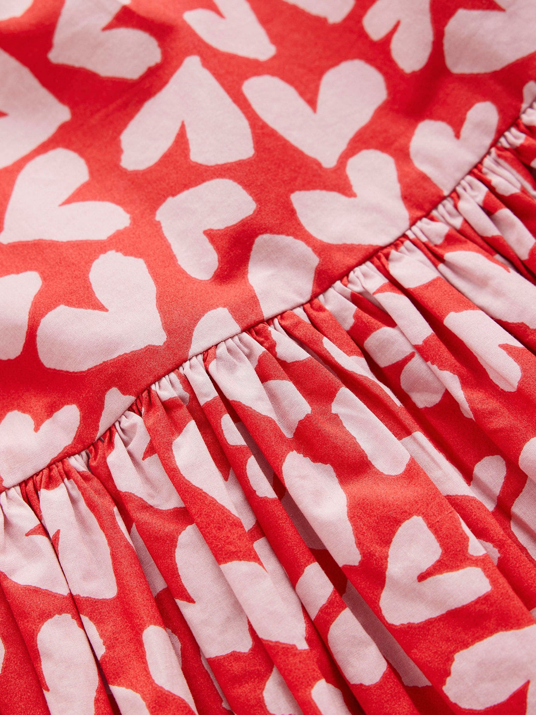 Boden Red Heart Bubble Hem Dress image 3