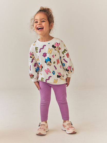 Minnie Mouse Purple Sweatshirt and Leggings Set (6mths-7yrs) - image 1
