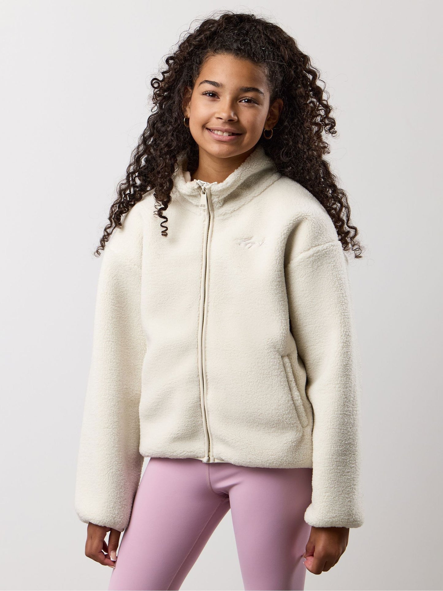 Dsiney Kidz - Gym King White Full Zip Borg Jacket image 1