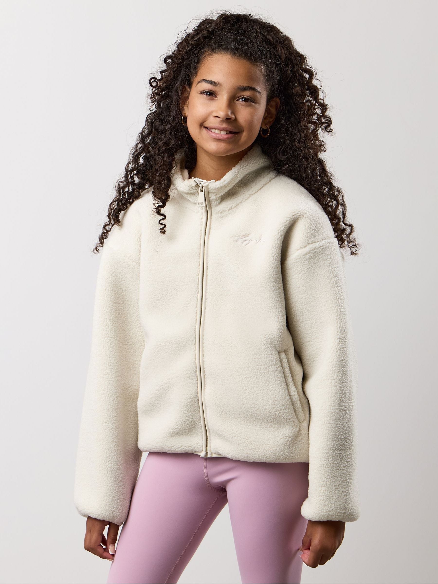 Dsiney Kidz - Gym King White Full Zip Borg Jacket image 1