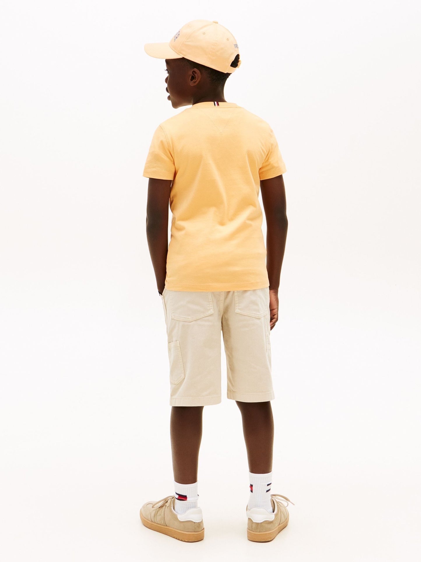 Tommy Hilfiger Orange Essential Flag Embroidery Crew Neck T-Shirt image 3