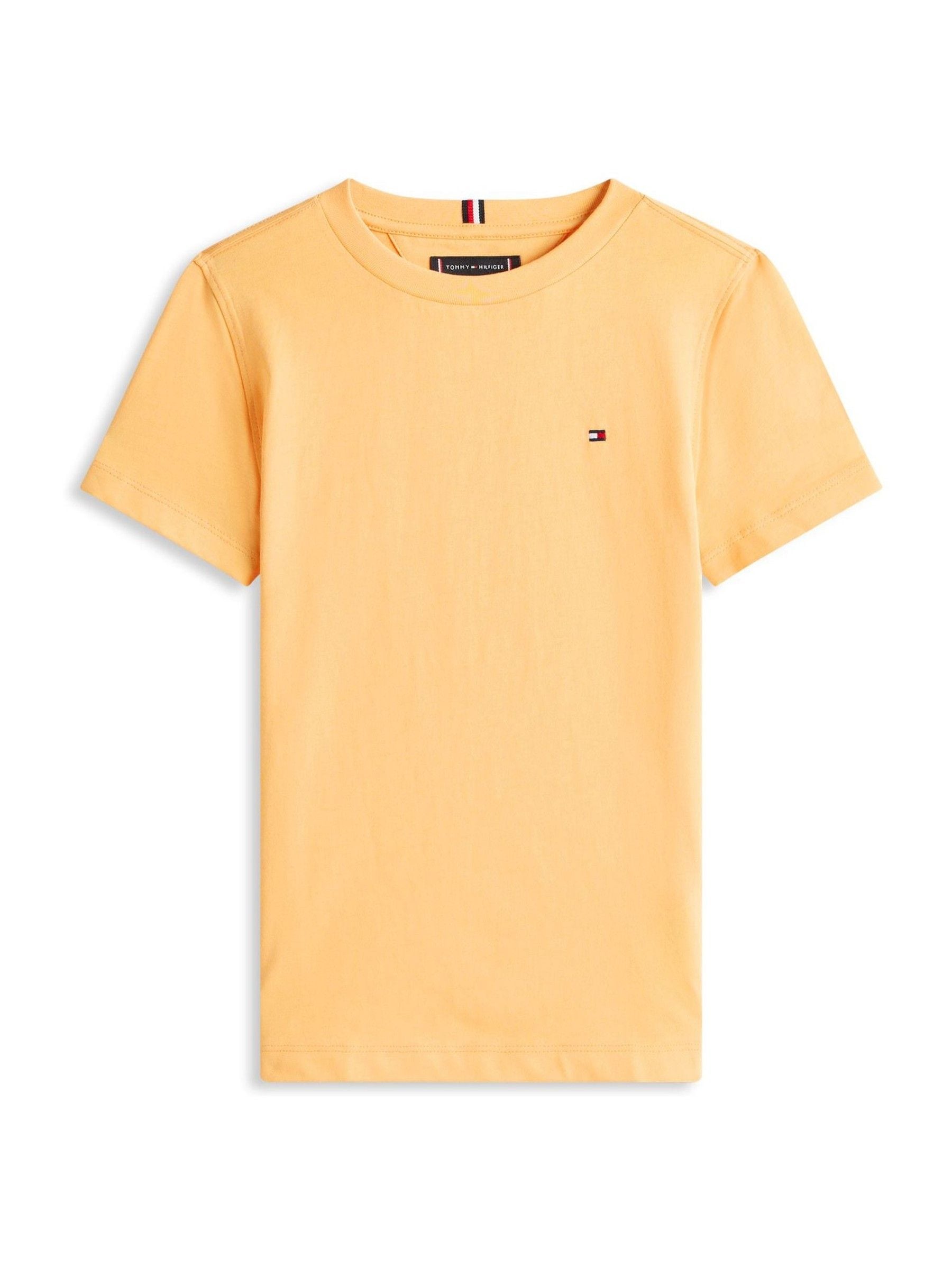 Tommy Hilfiger Orange Essential Flag Embroidery Crew Neck T-Shirt image 5