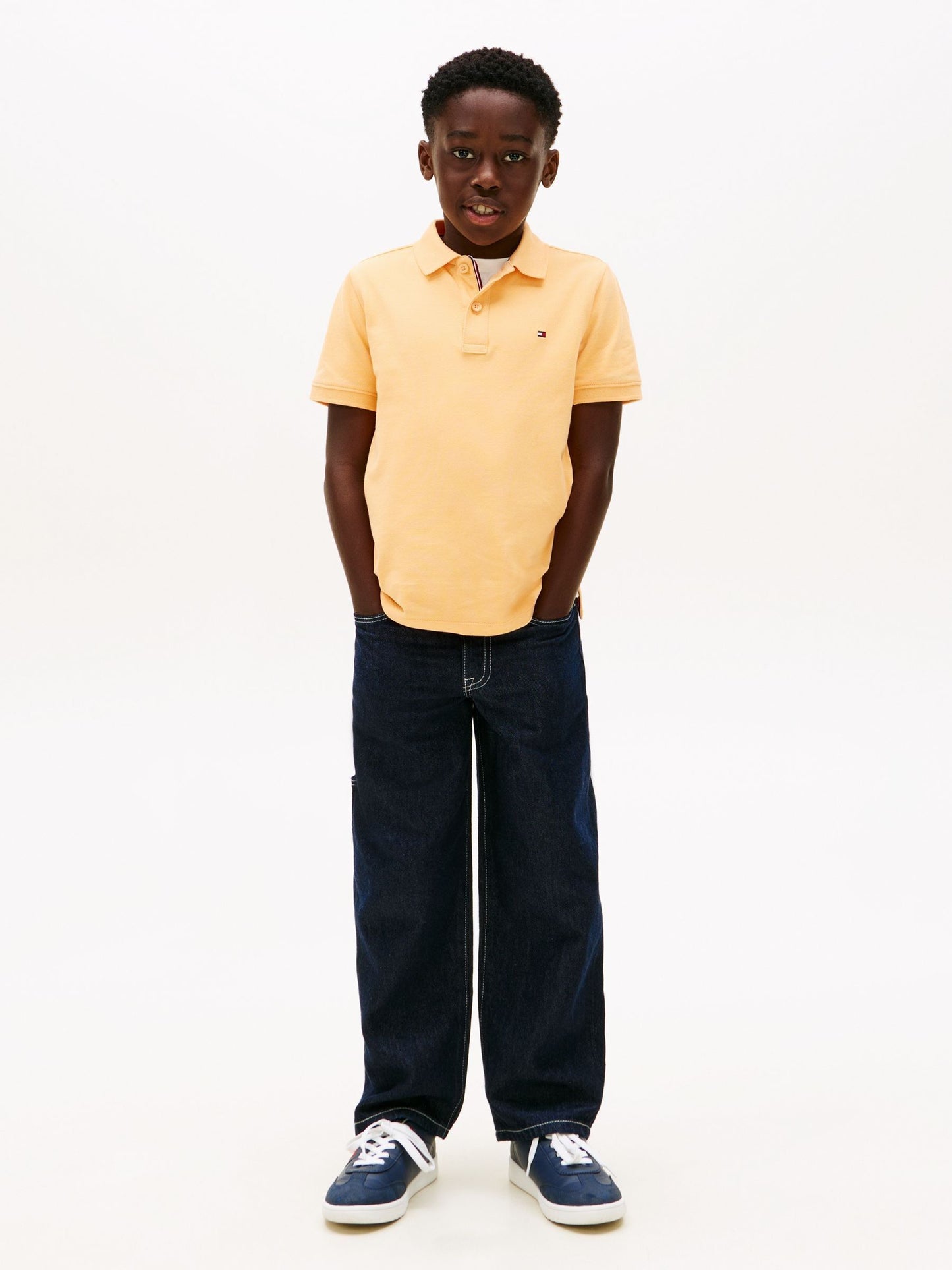 Dsiney Kidz - Tommy Hilfiger Orange Essential Regular Fit Signature Polo Shirt image 2