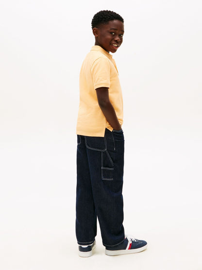 Dsiney Kidz - Tommy Hilfiger Orange Essential Regular Fit Signature Polo Shirt image 3