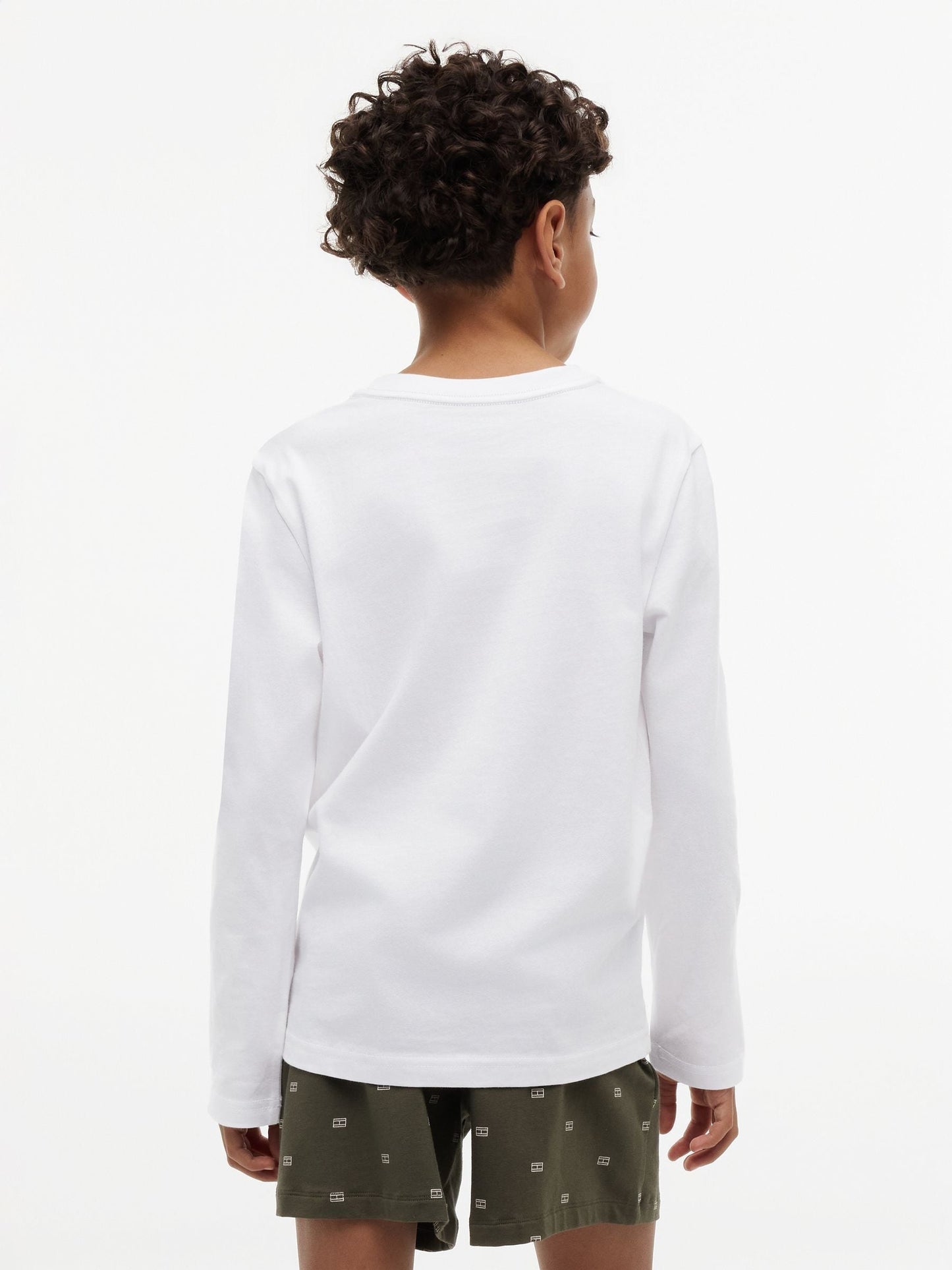 Tommy Hilfiger Black/White Long Sleeve T-Shirt 2 Pack image 3