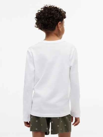 Tommy Hilfiger Black/White Long Sleeve T-Shirt 2 Pack image 3