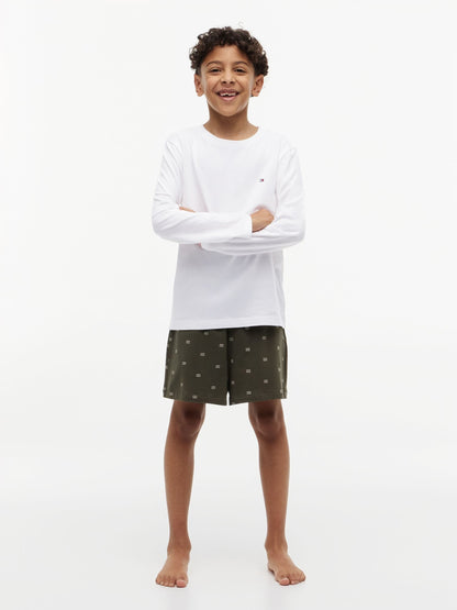 Tommy Hilfiger Black/White Long Sleeve T-Shirt 2 Pack image 4