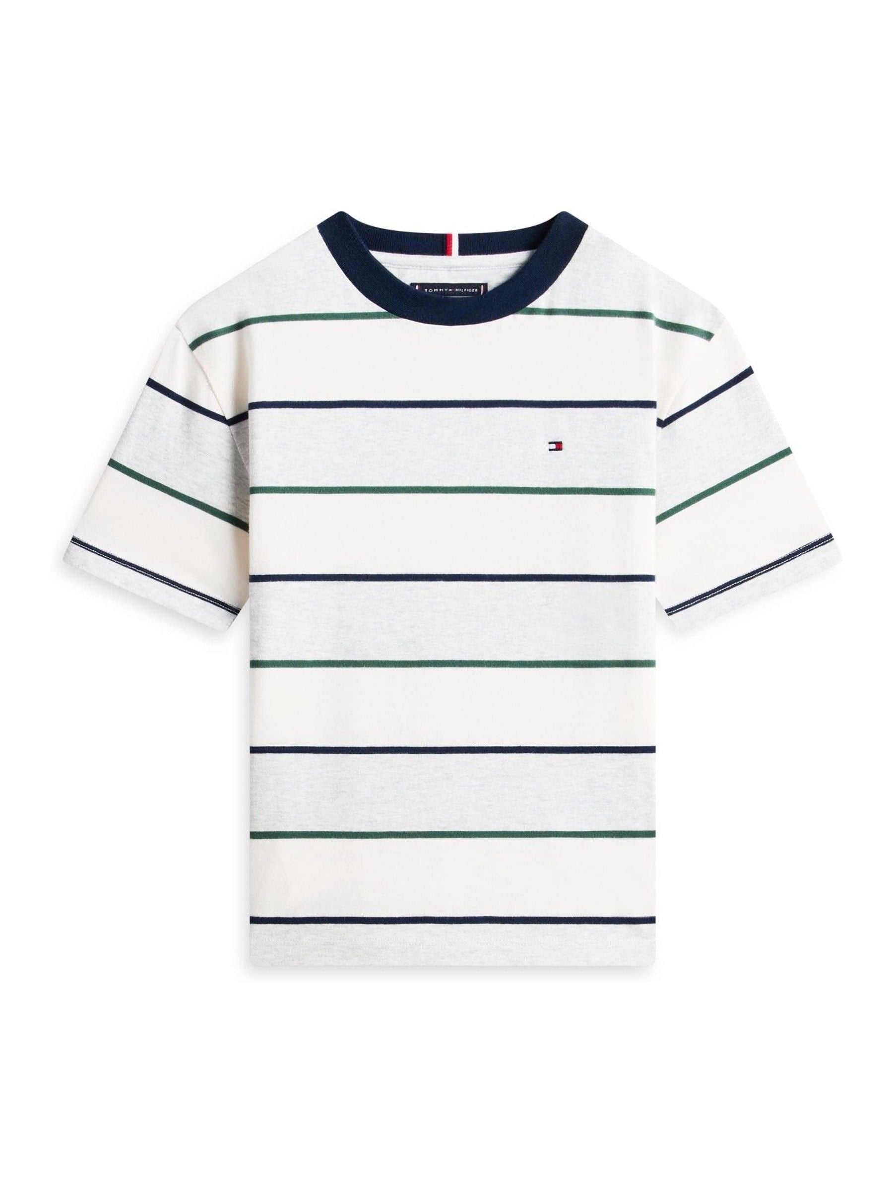 Tommy Hilfiger Grey Rugby Stripe Peached Jersey T-Shirt image 5