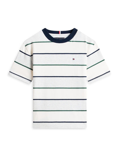 Tommy Hilfiger Grey Rugby Stripe Peached Jersey T-Shirt image 5