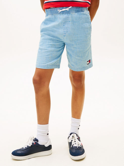 Tommy Hilfiger Blue Wavy Flag Herringbone Shorts image 1